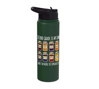Second Grade is My Jam and I'm Here to Spread It Stainless Steel Insulated Water Bottle