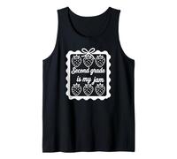 Second Grade is My Jam Strawberry Second Grade Teacher Tank Top
