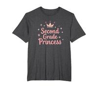 Second Grade Princess Royal Crown Sparkle T-Shirt, Men's Big and Tall, Dark Heather Grey, 3X Tall