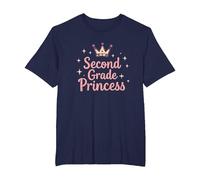 Second Grade Princess Royal Crown Sparkle T-Shirt, Men's Big and Tall, Navy, 5X Tall