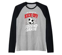 Second Grade Soccer Kick Off Back to School Student 2nd Raglan Baseball Tee