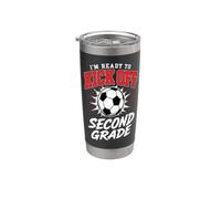 Second Grade Soccer Kick Off Back to School Student 2nd Stainless Steel Insulated Tumbler