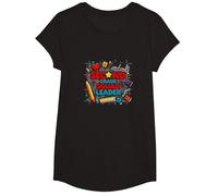 Second Grade Squad Leader Elementary School Pride T-Shirt, Girls, Black, Medium