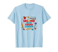 Second Grade Squad Leader Elementary School Pride T-Shirt, Men, Baby Blue, 3XL