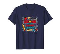 Second Grade Squad Leader Elementary School Pride T-Shirt, Men, Navy, 6XL