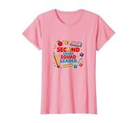 Second Grade Squad Leader Elementary School Pride T-Shirt, Women, Pink, XL