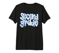 Second Grade Student School Design Cute Gingham Sparkle Premium T-Shirt