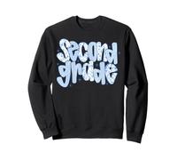 Second Grade Student School Design Cute Gingham Sparkle Sweatshirt
