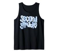 Second Grade Student School Design Cute Gingham Sparkle Tank Top