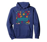 Second Grade Teacher Life - Elementary Educator Gift Pullover Hoodie, Adult Unisex, Navy, XXL