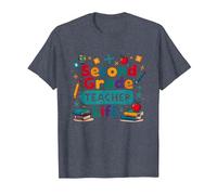 Second Grade Teacher Life - Elementary Educator Gift T-Shirt, Men, Heather Blue, S