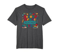 Second Grade Teacher Life - Elementary Educator Gift T-Shirt, Men's Big and Tall, Dark Heather Grey, 6X Tall