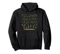 Second Grade Tough Guy: Camo Cool for Young Adventurers Pullover Hoodie, Adult Unisex, Black, Medium