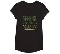 Second Grade Tough Guy: Camo Cool for Young Adventurers T-Shirt, Girls, Black, Medium
