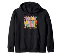 Second Grade Vibes Retro First Day Back to School Students Zip Hoodie