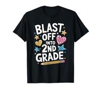 Second Grader School Teaching, Blast Off Into 2nd Grade T-Shirt