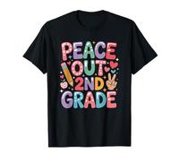 Second Grader Teacher School Teaching, Peace Out 2nd Grade T-Shirt