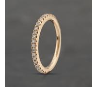 Second Hand 18ct Rose Gold 0.23ct Brilliant Cut Diamond Vera Wang Eternity Ring 41482165