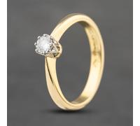 Second Hand 18ct Yellow Gold 0.25ct Brilliant Cut Diamond Solitaire Ring 41482259