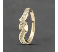 Second Hand 18ct Yellow Gold 0.40ct Brilliant Cut Diamond Fancy Thirteen Stone Band Ring 43121067