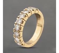 Second Hand 18ct Yellow Gold 0.92ct Brilliant Cut Diamond Nine Stone Band Ring 43121285