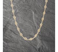 Second Hand 18ct Yellow Gold Oval Filligree Link 19 Inch Fancy Chain 41041654