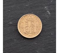 Second Hand 22ct Yellow Gold 1887 Queen Victoria Shield Back Half Sovereign Coin 47011200