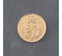 Second Hand 22ct Yellow Gold 1892 Victoria Shield Back Half Sovereign Coin 47011213