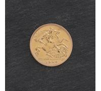Second Hand 22ct Yellow Gold 1906 George V Half Sovereign Coin 47011114