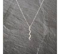 Second Hand 9ct White Gold 0.10ct Diamond Set Pendant & 18 Inch Curb Chain 41143014