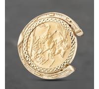 Second Hand 9ct Yellow Gold 1913 George V Full Sovereign Coin Ring 41201210BND