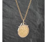 Second Hand 9ct Yellow Gold 1979 Elizabeth II Full Sovereign Coin Keeper Pendant & 18 Inch Prince Of Wales Chain 41142381