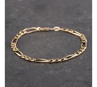 Second Hand 9ct Yellow Gold 7.5 Inch Figaro Chain Bracelet 41281402