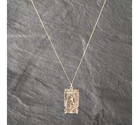 Second Hand 9ct Yellow Gold Aston Villa Shield Pendant & 18 Inch Curb Chain 41142595