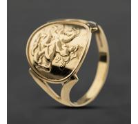 Second Hand 9ct Yellow Gold St George Coin Ring 41104013