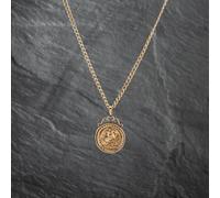 Second Hand 9ct Yellow Gold St George Pendant & 23 Inch Curb Chain 41142726