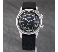 Second Hand Longines Mens Legend Diver Black Rubber Strap Watch L3.674.4.50.0