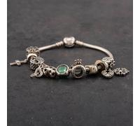 Second Hand Pandora Silver Multi Stone 19cm Charm Bracelet 41221064