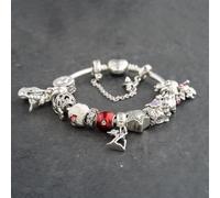 Second Hand Pandora Silver Multi Stone Pandora 16 Assorted Disney Medium Charm Bangle 41221388