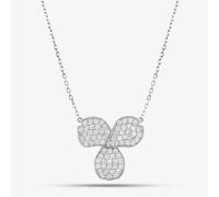 Second Hand Platinum 1.00ct Brilliant Cut Diamond Triple Pear Cluster Pendant & 16-18 Inch Trace Chain 43141052