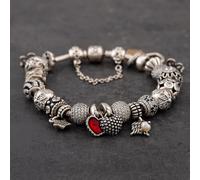 Second Hand Silver Pandora Assorted 8 Inch Charm Bracelet 41221192