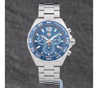 Second Hand TAG Heuer Mens Formula 1 Chronograph Blue Bracelet Watch CAZ1014