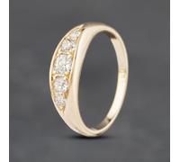 Second Hand Vintage 18ct Yellow Gold 0.50ct Diamond Five Stone Ring 41481955