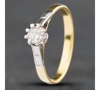 Second Hand Vintage White Gold 0.25ct Brilliant Cut Diamond Solitaire Ring 41381211