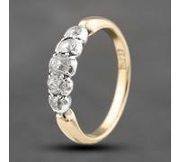 Second Hand Vintage Yellow Gold 0.33ct Diamond Five Stone Ring 41482269