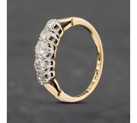 Second Hand Vintage Yellow Gold 0.60ct Brilliant Cut Diamond Five Stone Ring 41481988