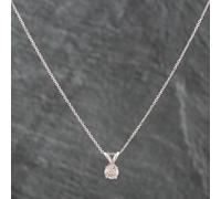Second Hand White Gold 0.50ct Brilliant Cut Diamond Pendant & 18 Inch Trace Chain 4314225