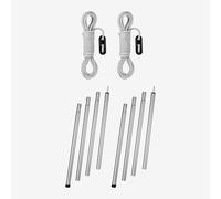 Second Life - Aluminium Camping Tent Poles And Tarp X 2 - 200 cm - Excellent