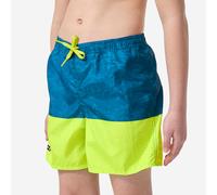 Second Life - Boys’ Surfing Swim Shorts With Pockets - 100 Stories Blue Yellow