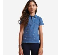 Second Life - Girls' Horse Riding Short-sleeved Polo 140 - Storm Blue - Very Good
